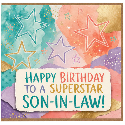 Son - in - Law Birthday Card, Happy Birthday to a Superstar Son - in - Law Card