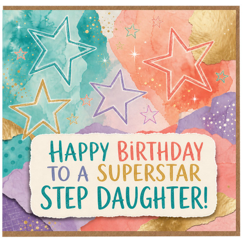 Step Daughter Birthday Card, Happy Birthday to a Superstar Card