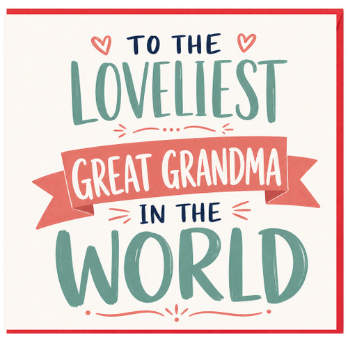 Great Grandma Card, To The Loveliest Great Grandma In The World Card