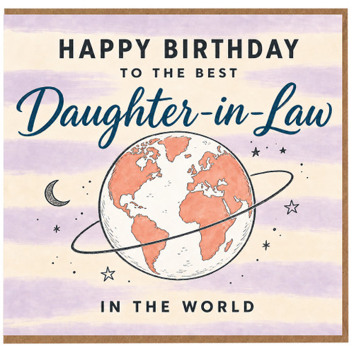 Daughter - in - Law Birthday Card, Happy Birthday to the Best Daughter - in - Law in the World