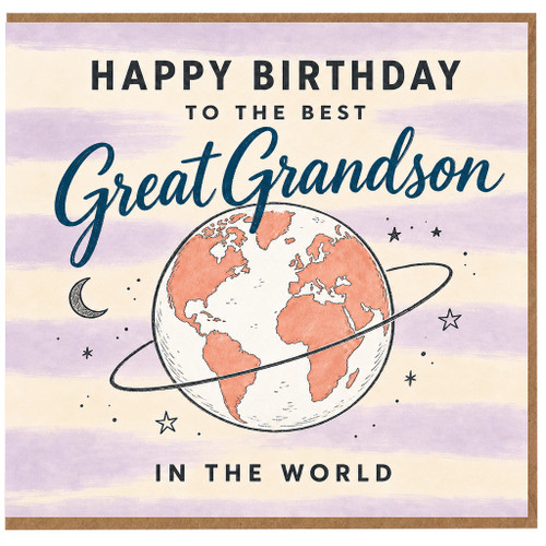 Great Grandson Birthday Card, Happy Birthday to the Best Great Grandson in the World Card