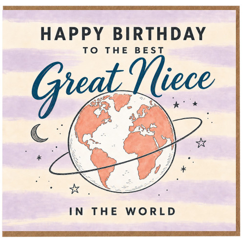 Great Niece Birthday Card, Happy Birthday to the Best Great Niece in the World Card