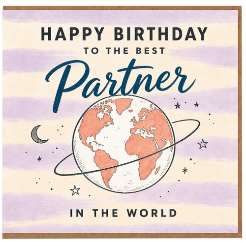 Partner Birthday Card, Happy Birthday to the Best Partner in the World Card
