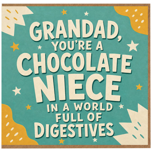 Niece Birthday Card, You're a Chocolate Nice in a World Full of Digestives Card