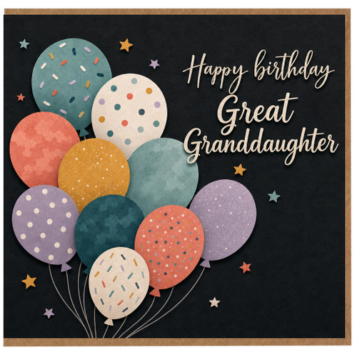 Great Granddaughter Birthday Card, Happy Birthday Great Granddaughter Card