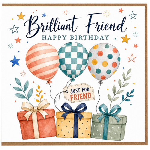 Brilliant Friend Happy Birthday Card, Just for Friend Birthday Card