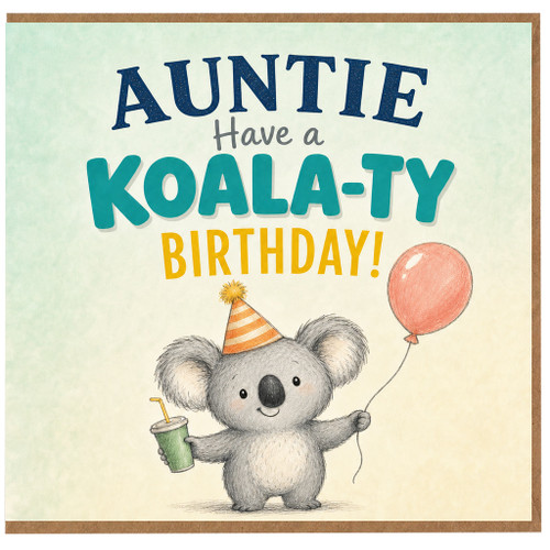 Auntie Have a Koala - ty Birthday Card