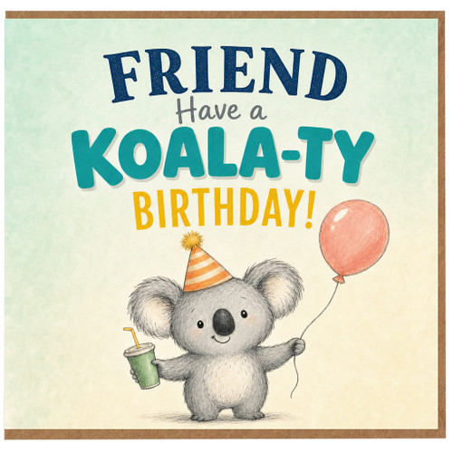 Friend Koala - Ty Birthday Card