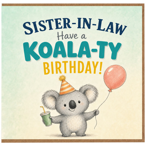 Sister - in - Law Birthday Card, Have a Koala - Ty Birthday Card