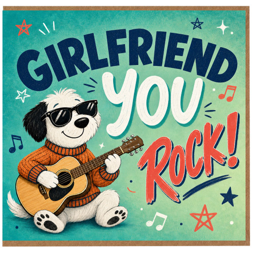 Girlfriend Birthday Card, Music Lover Greeting Card
