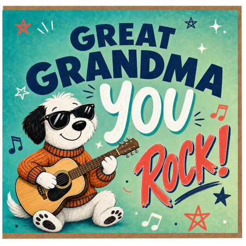 Great Grandma Birthday Card, Great Great Grandma You Rock Card