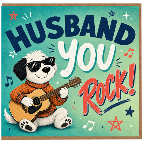 Husband Birthday Card, Husband You Rock Card