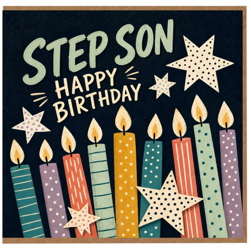 Step Son Happy Birthday Card