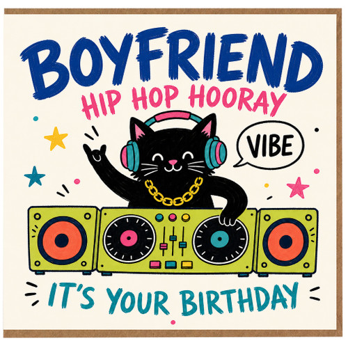 Boyfriend Birthday Card, Hip Hop Hooray It's Your Birthday Card