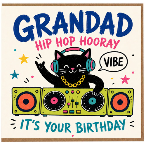 Grandad Hip Hop Birthday Card