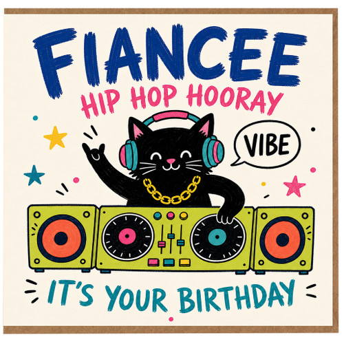 Fiancee Birthday Card, Hip Hop Hooray It's Your Birthday Card