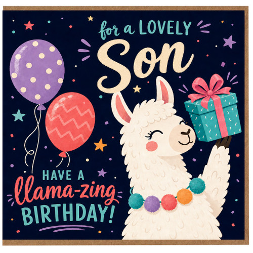 Son Birthday Card, Have a Llama - zing Birthday Funny Llama Greeting Card
