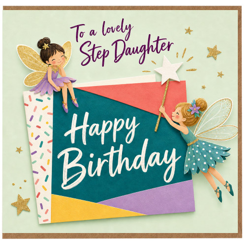 Step Daughter Birthday Card, Happy Birthday Card for Step Daughter