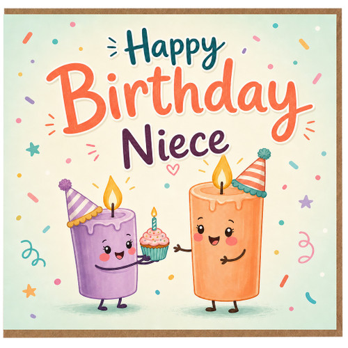 Niece Birthday Card, Happy Birthday Niece Card, Cute Birthday Card for Niece