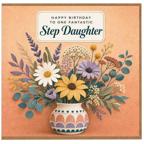 Step Daughter Birthday Card, Happy Birthday to One Fantastic Step Daughter
