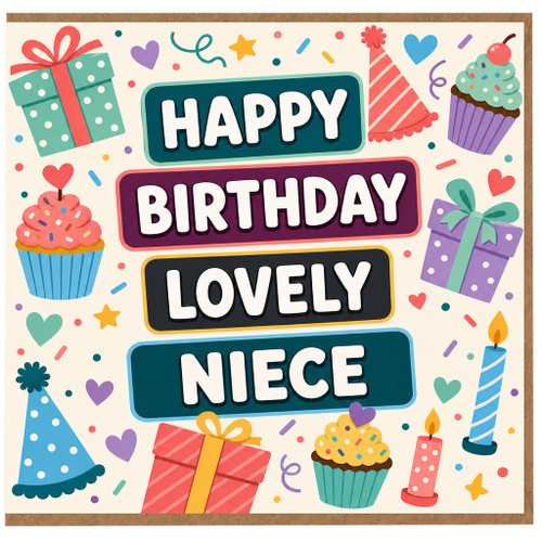 Niece Birthday Card, Happy Birthday Lovely Niece Card