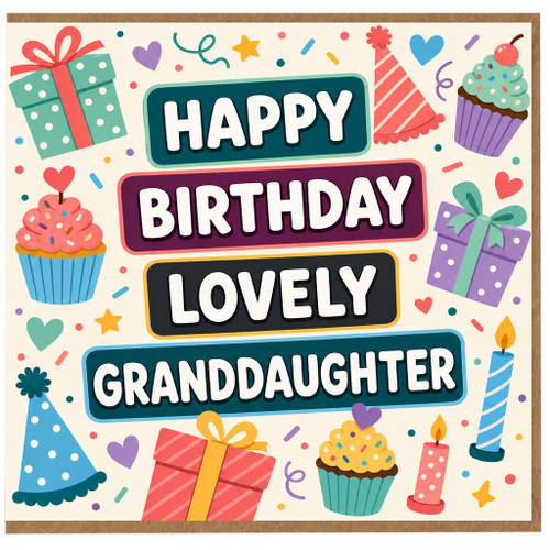 Granddaughter Birthday Card, Happy Birthday Lovely Granddaughter Card
