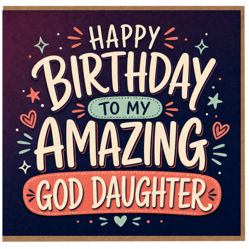 God Daughter Birthday Card, Happy Birthday to My Amazing God Daughter Card