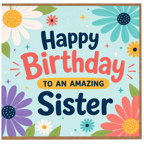 Sister Birthday Card, Happy Birthday to an Amazing Sister