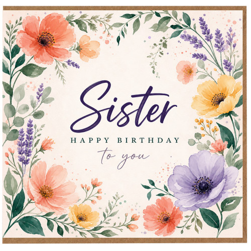 Sister Happy Birthday Card
