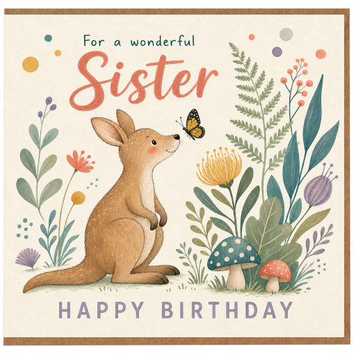 Sister Birthday Card, For a Wonderful Sister Happy Birthday Card
