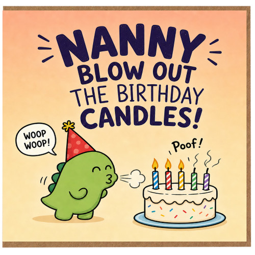 Nanny Birthday Card, Funny Birthday Card for Nanny