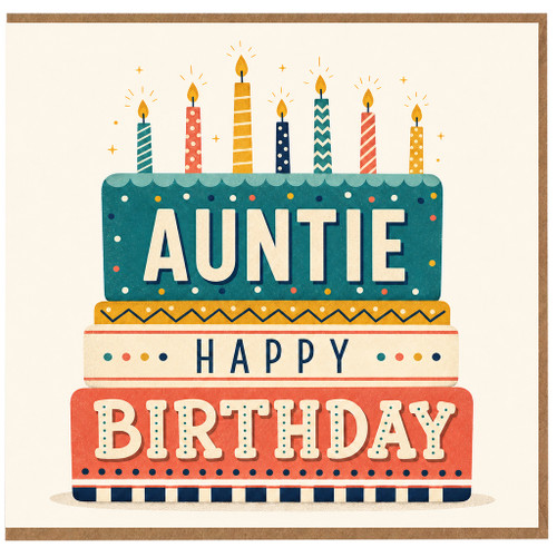 Auntie Birthday Card, Happy Birthday Card for Auntie