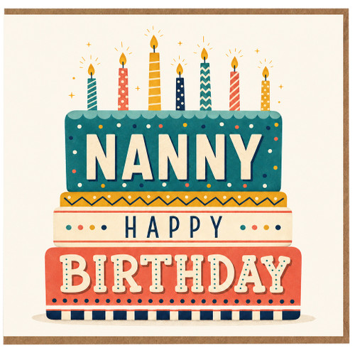 Nanny Birthday Card, Happy Birthday Card for Nanny
