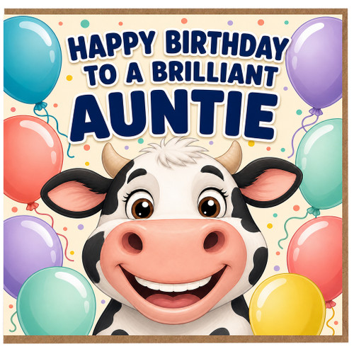 Auntie Birthday Card, Happy Birthday to a Brilliant Auntie Card