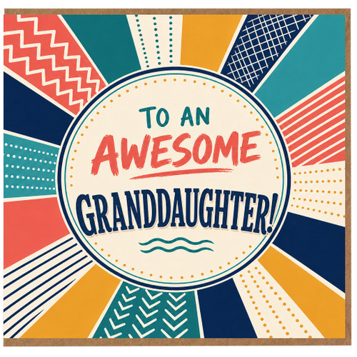 Granddaughter Congratulations Card, To An Awesome Granddaughter Greeting Card