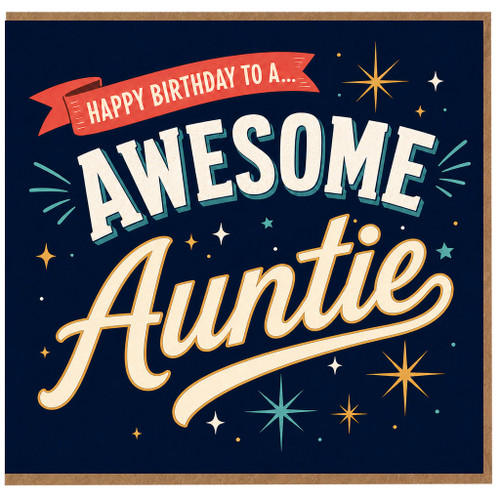 Auntie Birthday Card, Awesome Auntie Happy Birthday Card