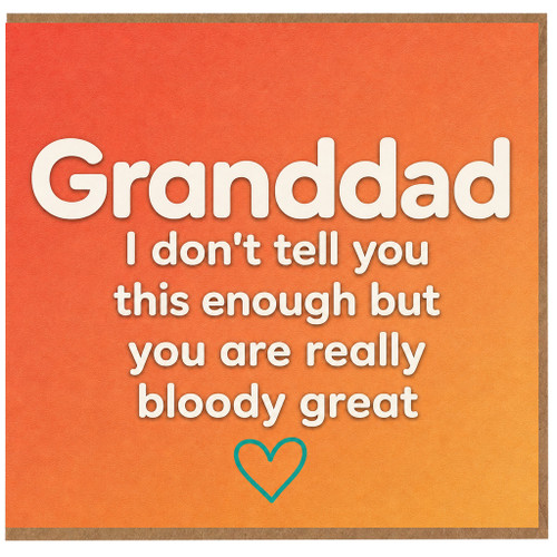 Grandad Card, Funny Granddad Appreciation Card