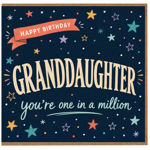 Granddaughter Birthday Card, You're One in a Million Happy Birthday Card