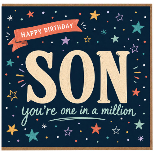 Son Birthday Card, You're One in a Million Happy Birthday Card