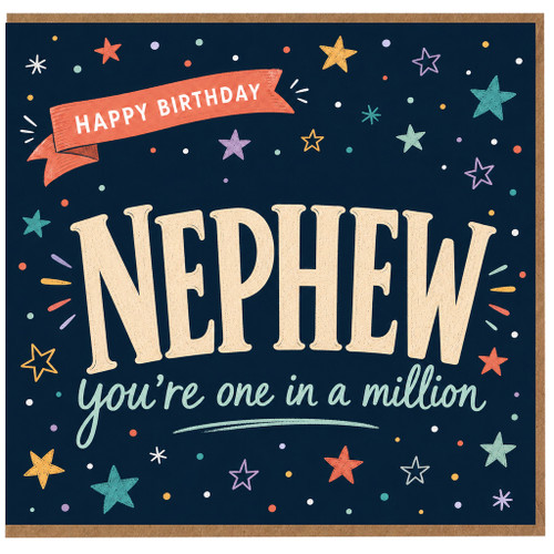 Nephew Birthday Card, You're One in a Million Happy Birthday Card