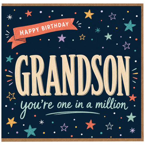 Grandson Birthday Card, You're One in a Million