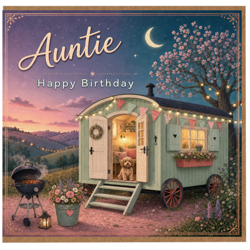 Auntie Birthday Card, Happy Birthday Card for Auntie