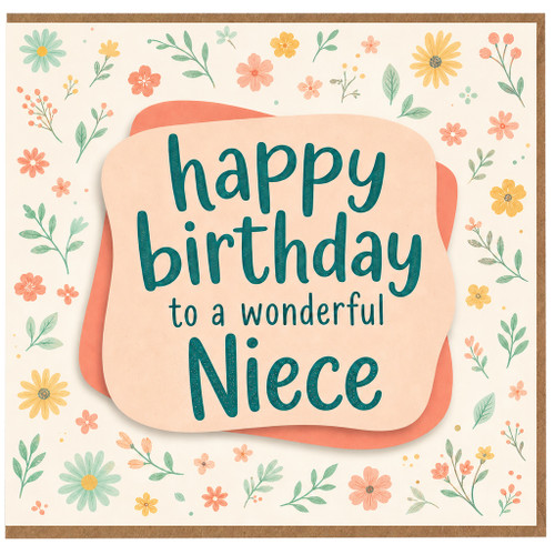 Happy Birthday to a Wonderful Niece Card