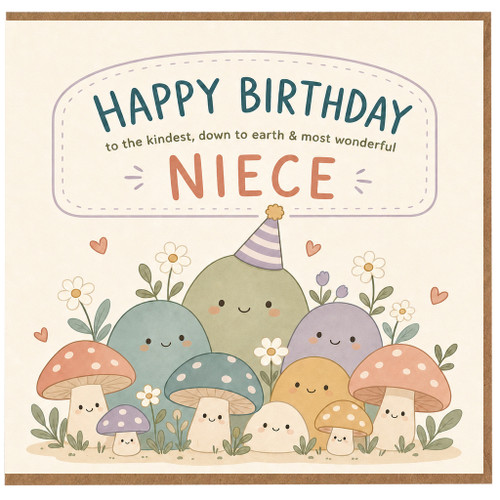 Niece Birthday Card, Happy Birthday to the Kindest Down to Earth & Most Wonderful Niece