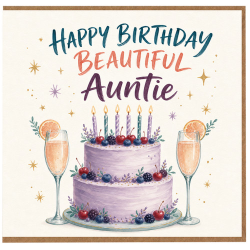 Auntie Birthday Card, Happy Birthday Beautiful Auntie Card