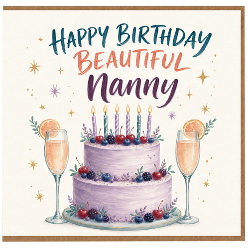 Nanny Birthday Card, Happy Birthday Beautiful Nanny Card