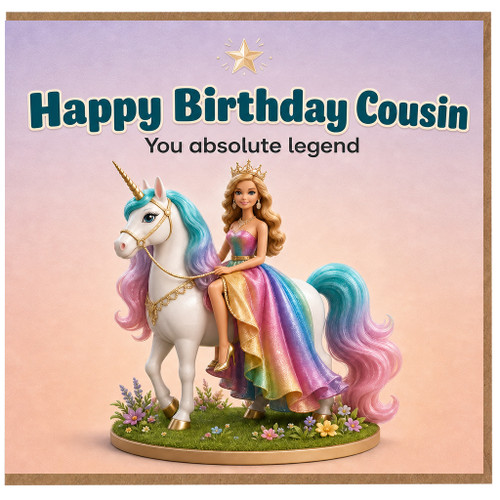 Cousin Birthday Card, Happy Birthday Cousin You Absolute Legend Card