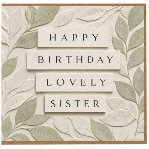Sister Happy Birthday Card, Lovely Birthday Card for Sister