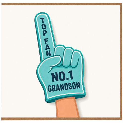 Grandson Card, Top Fan No.1 Grandson Greeting Card