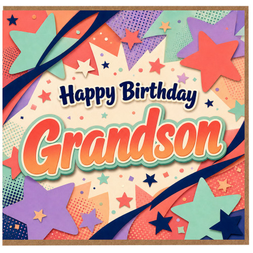 Grandson Birthday Card, Happy Birthday Grandson Card